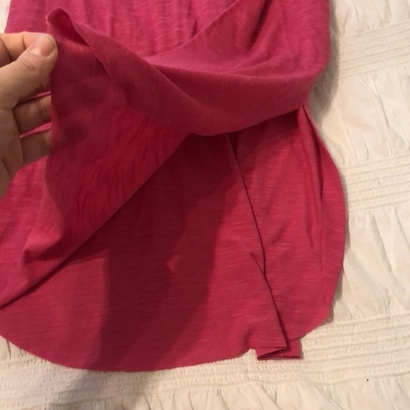 Lush Longline Tulip Side Slit Pink Top Size Small - Picture 4 of 8